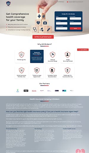 High Converting Landing Page Created by Logicloop for AHI